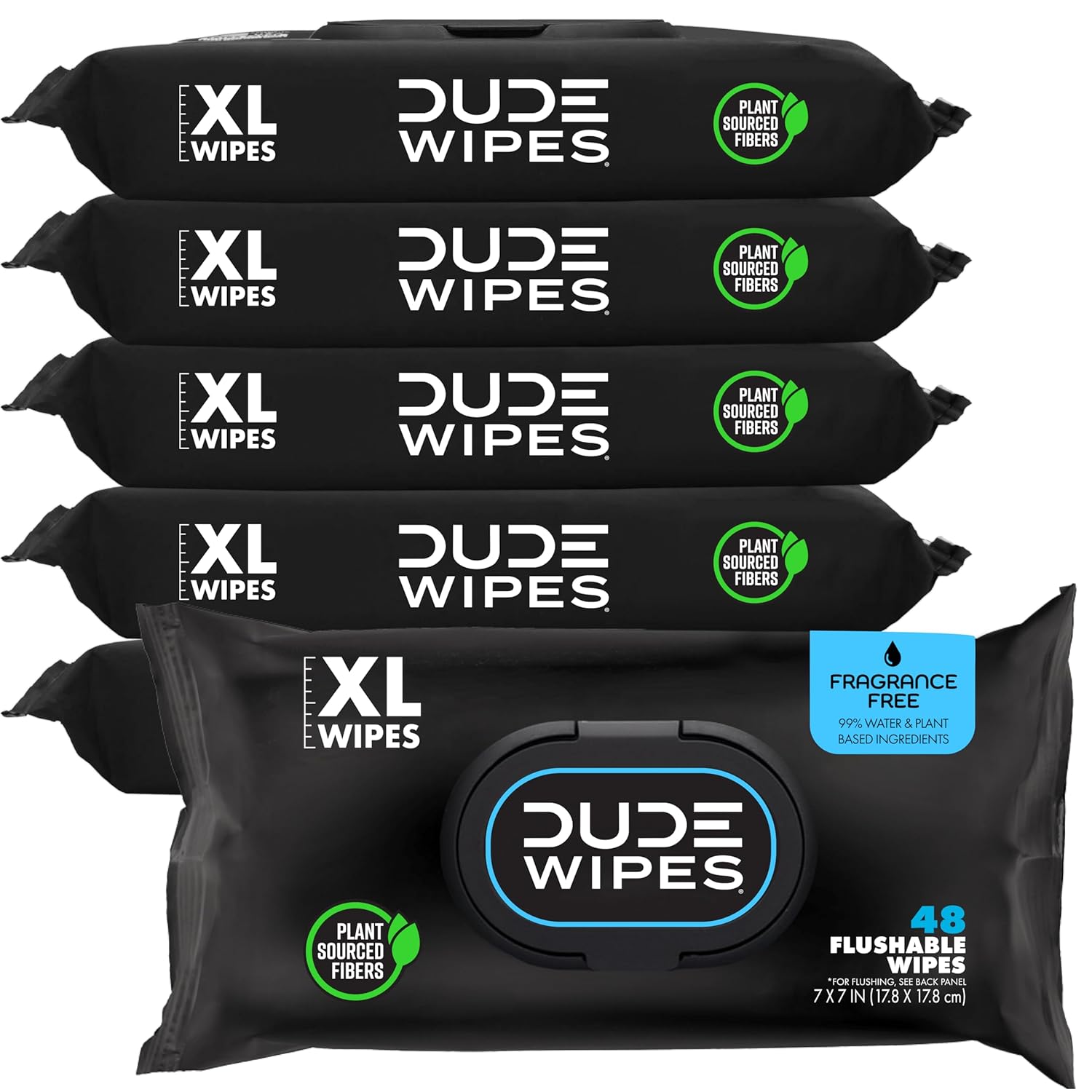Unscented Flushable Adult Wipes – Extra Large, Sensitive Skin