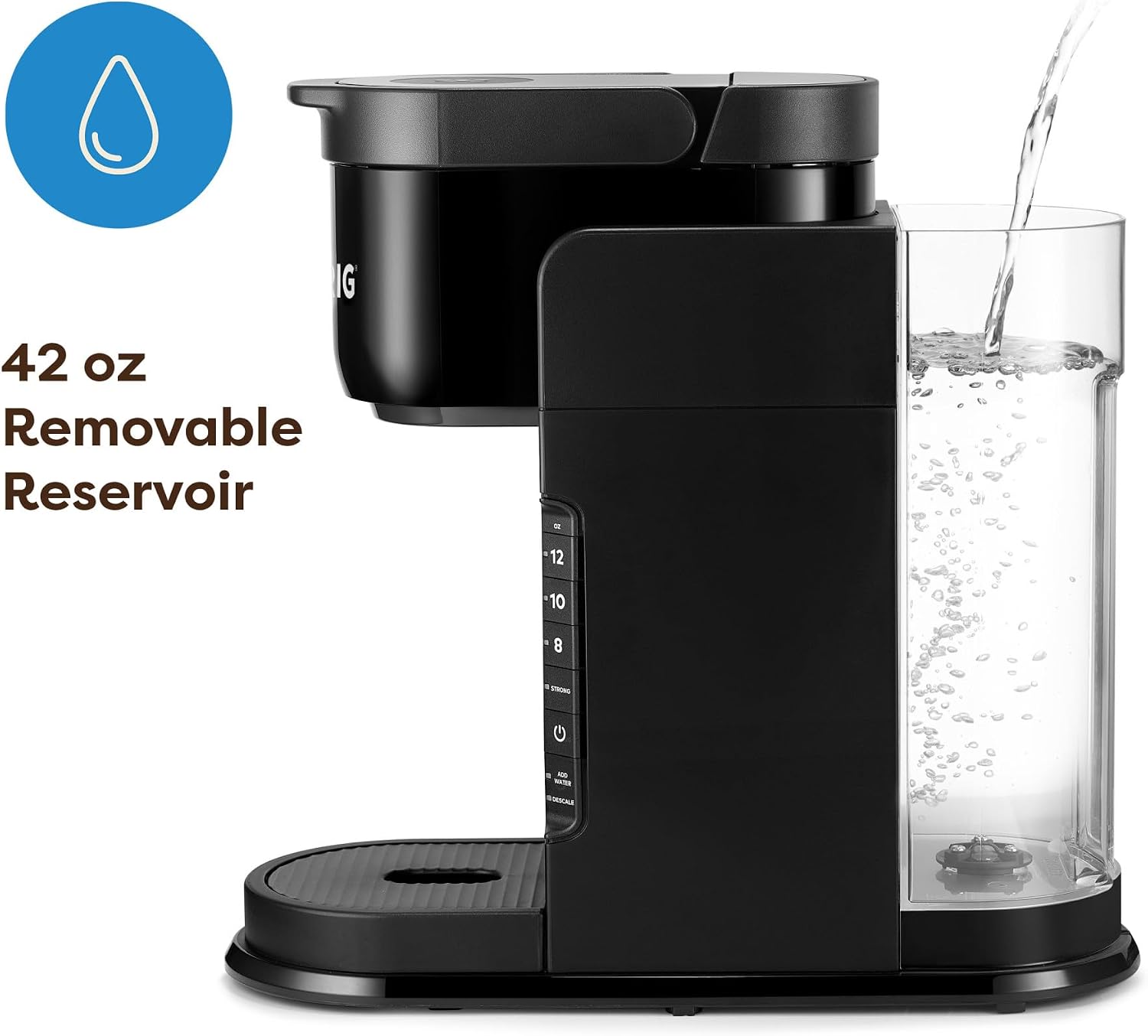 Single Serve K-Cup Coffee Maker With Strong Brew & Tank