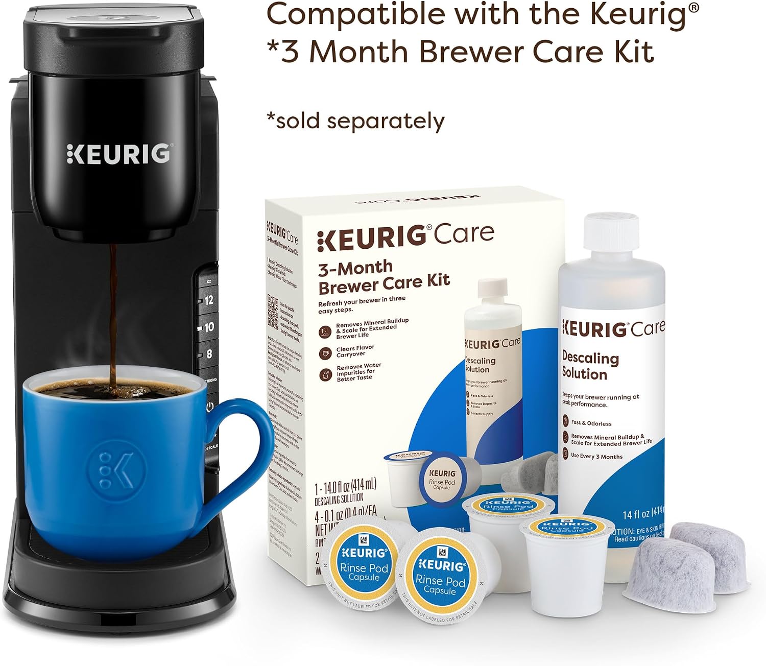 Single Serve K-Cup Coffee Maker With Strong Brew & Tank