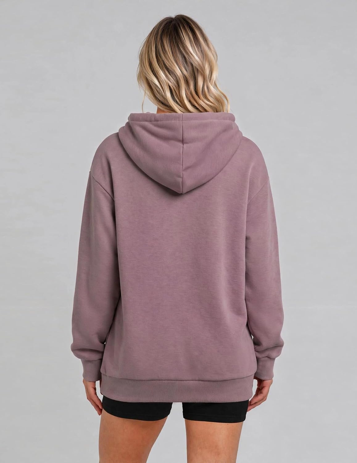 Women’s Button V-Neck Hooded Sweatshirt Pullover