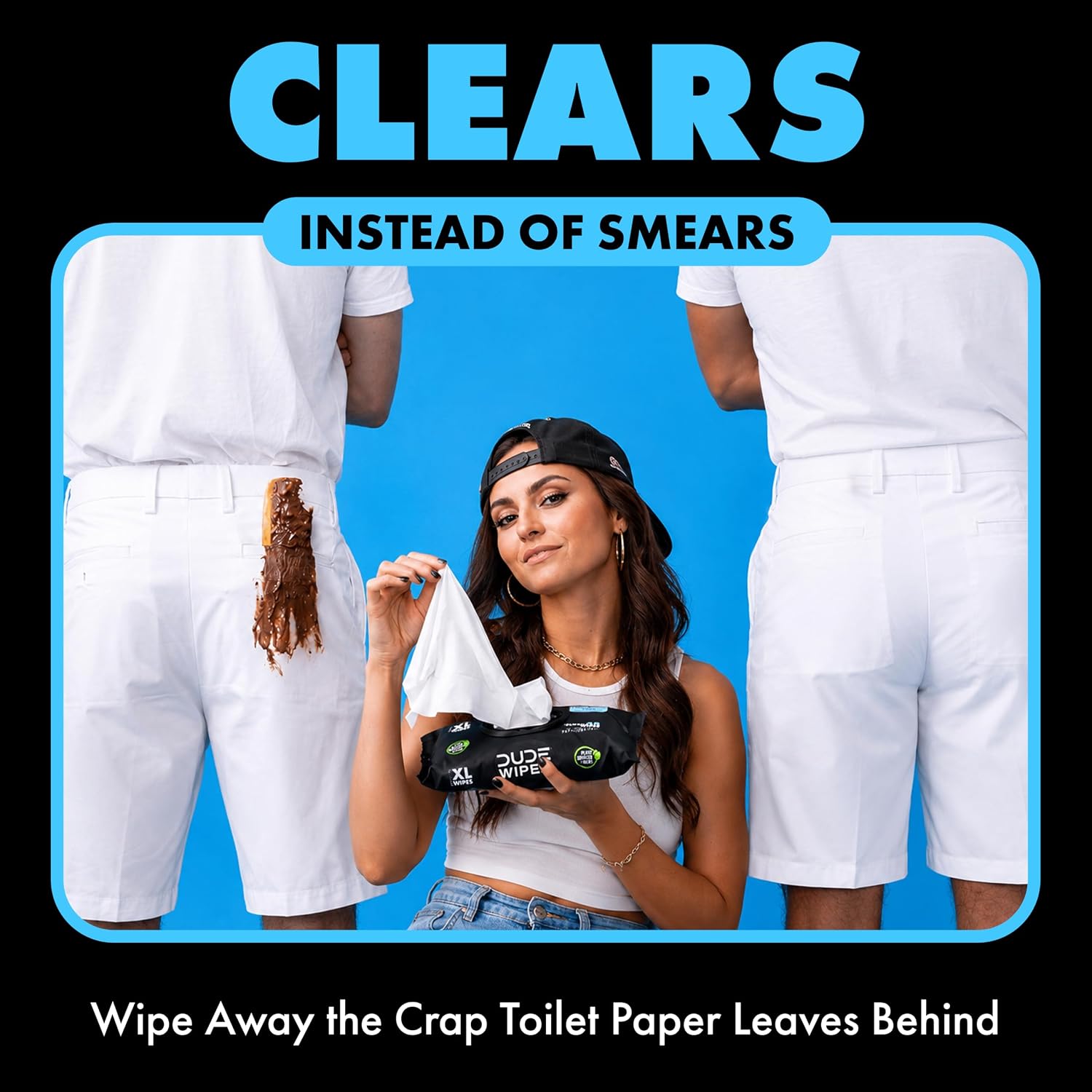 Unscented Flushable Adult Wipes – Extra Large, Sensitive Skin