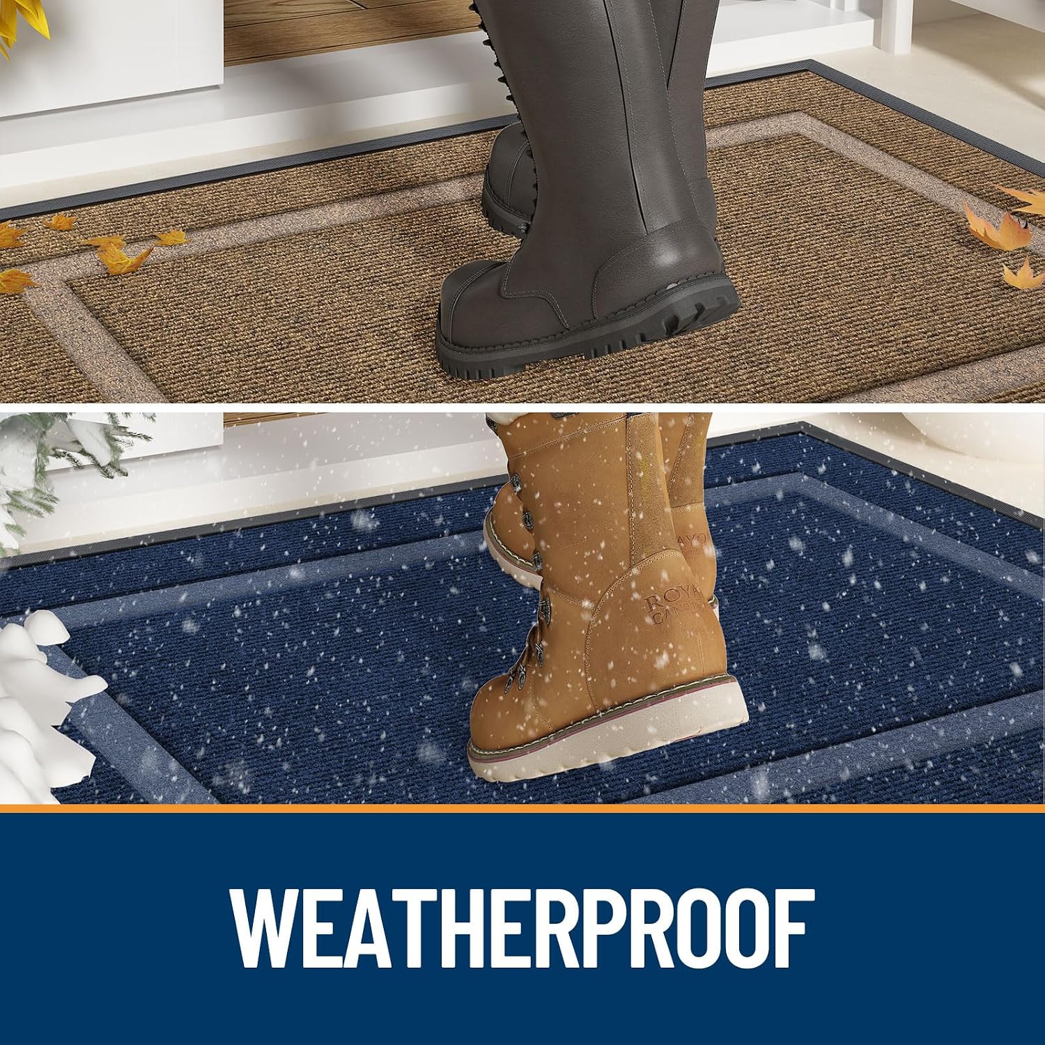 Low-Profile Heavy-Duty Door Mat – Indoor Outdoor Use