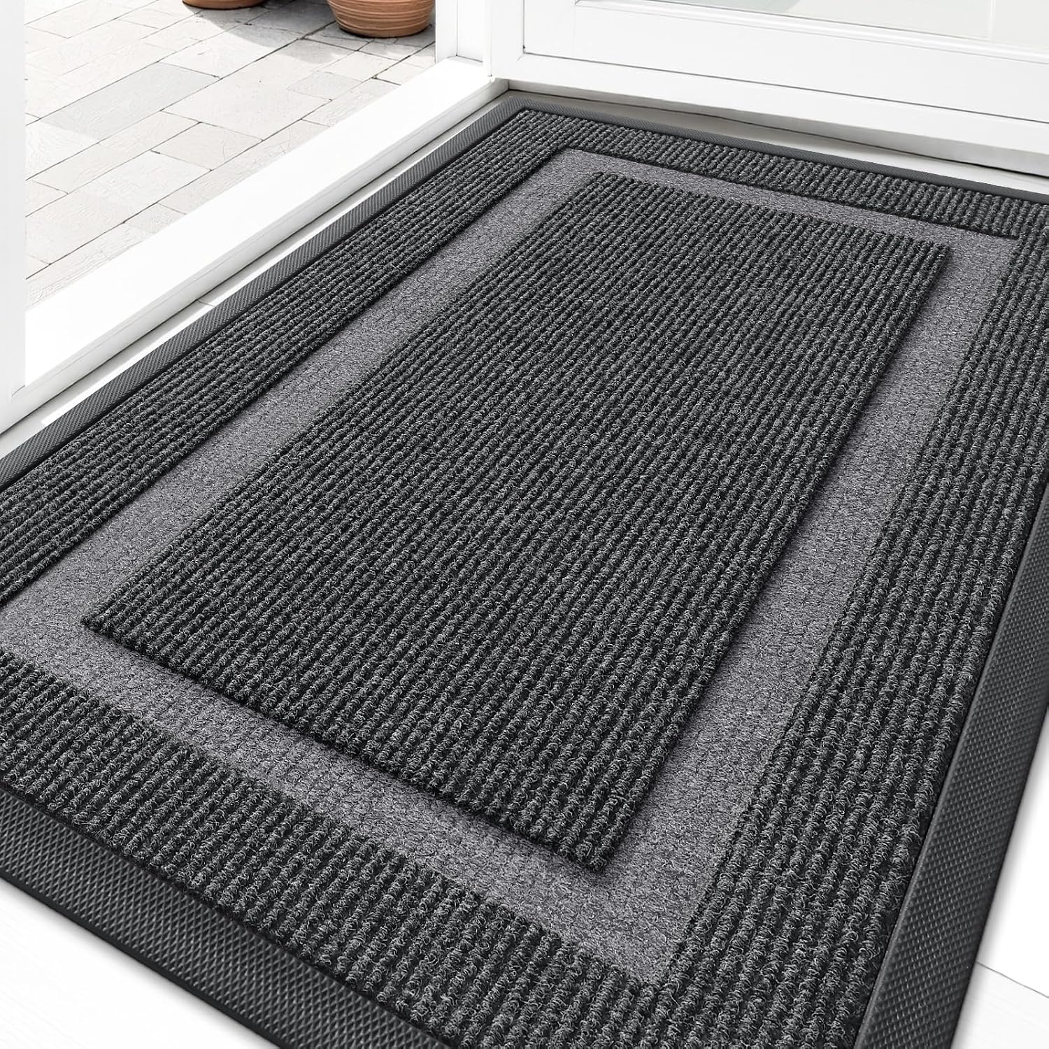 Low-Profile Heavy-Duty Door Mat – Indoor Outdoor Use
